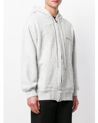 grauer Pullover mit einem Kapuze von Facetasm