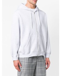 grauer Pullover mit einem Kapuze von MSGM