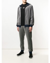 grauer Pullover mit einem Kapuze von Emporio Armani