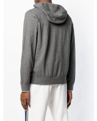 grauer Pullover mit einem Kapuze von Z Zegna