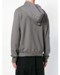 grauer Pullover mit einem Kapuze von Rick Owens DRKSHDW