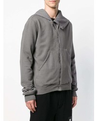 grauer Pullover mit einem Kapuze von Rick Owens DRKSHDW