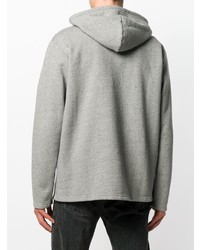 grauer Pullover mit einem Kapuze von Edwin