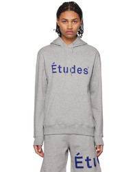 grauer Pullover mit einem Kapuze von Études