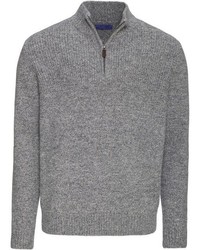 grauer Pullover mit einem Reißverschluss am Kragen von B. von Schönfels
