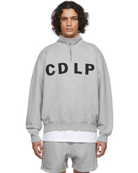 grauer Pullover mit einem Reißverschluss am Kragen von CDLP