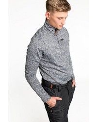 grauer Pullover mit einem Reißverschluss am Kragen von CNSRD