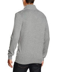 grauer Pullover mit einem Reißverschluss am Kragen von Crew Clothing