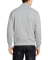grauer Pullover mit einem Reißverschluss am Kragen von Gant