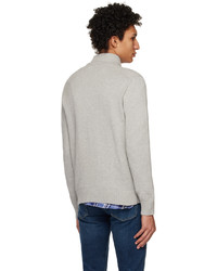 grauer Pullover mit einem Reißverschluss am Kragen von Polo Ralph Lauren