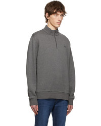 grauer Pullover mit einem Reißverschluss am Kragen von Ralph Lauren Purple Label