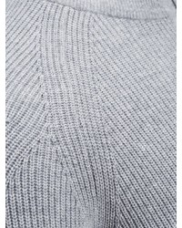 grauer Pullover mit einem Reißverschluss am Kragen von Jack & Jones