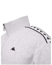 grauer Pullover mit einem Reißverschluss am Kragen von Kappa
