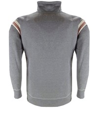 grauer Pullover mit einem Reißverschluss am Kragen von maxfort