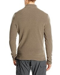 grauer Pullover mit einem Reißverschluss am Kragen von Odlo
