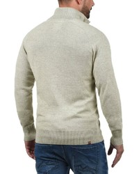 grauer Pullover mit einem Reißverschluß von BLEND