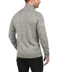 grauer Pullover mit einem Reißverschluß von BLEND