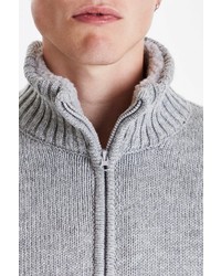 grauer Pullover mit einem Reißverschluß von BLEND