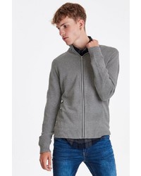 grauer Pullover mit einem Reißverschluß von BLEND