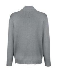 grauer Pullover mit einem Reißverschluß von Boston Park