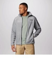 grauer Pullover mit einem Reißverschluß von Columbia