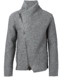 grauer Pullover mit einem Reißverschluß von Emporio Armani