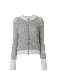 grauer Pullover mit einem Reißverschluß von Fabiana Filippi