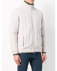 grauer Pullover mit einem Reißverschluß von N.Peal