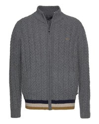grauer Pullover mit einem Reißverschluß von Fynch Hatton