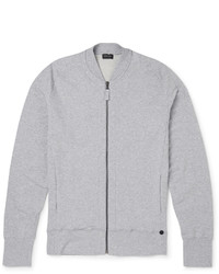 grauer Pullover mit einem Reißverschluß von Hanro