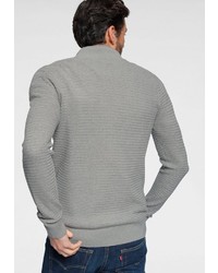 grauer Pullover mit einem Reißverschluß von Izod
