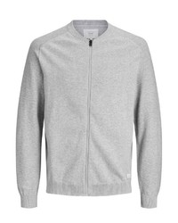 grauer Pullover mit einem Reißverschluß von Jack & Jones