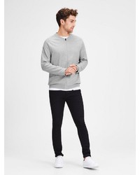 grauer Pullover mit einem Reißverschluß von Jack & Jones