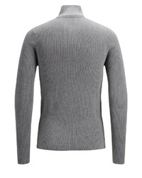 grauer Pullover mit einem Reißverschluß von Jack & Jones