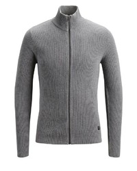 grauer Pullover mit einem Reißverschluß von Jack & Jones