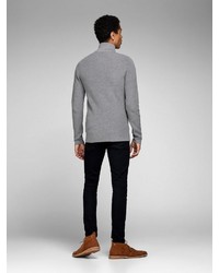 grauer Pullover mit einem Reißverschluß von Jack & Jones