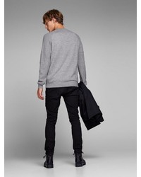 grauer Pullover mit einem Reißverschluß von Jack & Jones