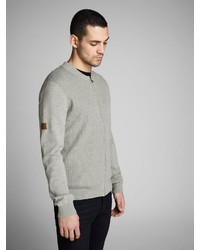 grauer Pullover mit einem Reißverschluß von Jack & Jones