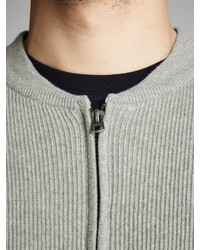 grauer Pullover mit einem Reißverschluß von Jack & Jones