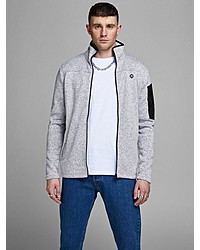 grauer Pullover mit einem Reißverschluß von Jack & Jones