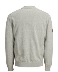 grauer Pullover mit einem Reißverschluß von Jack & Jones