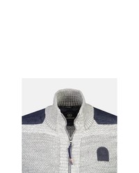 grauer Pullover mit einem Reißverschluß von LERROS