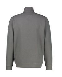 grauer Pullover mit einem Reißverschluß von LERROS
