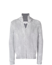 grauer Pullover mit einem Reißverschluß von Maison Margiela