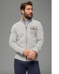 grauer Pullover mit einem Reißverschluß von mans world