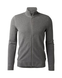 grauer Pullover mit einem Reißverschluß von Marc O'Polo