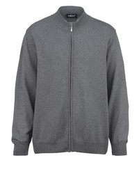 grauer Pullover mit einem Reißverschluß von MEN PLUS BY HAPPY SIZE