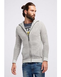 grauer Pullover mit einem Reißverschluß von Petrol Industries