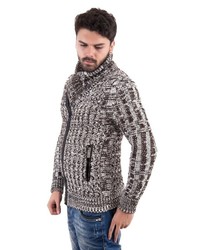 grauer Pullover mit einem Reißverschluß von Redbridge