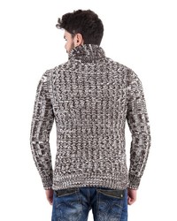 grauer Pullover mit einem Reißverschluß von Redbridge